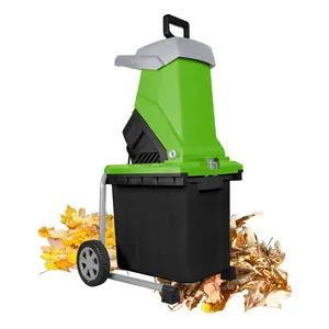 Vertak 2500W tree branch shredder electric 50L box capacity automatic feed garden waste shredder machine