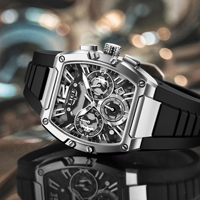 Nouvelle Montre à Quartz pour Hommes d'Affaires 89206, Bracelet en Silicone, Aiguilles Lumineuses, Étanche, Luxe, Relogio Masculino Antique