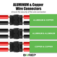 Connecteurs de câblage isolés à 2 ports homologués UL, raccord de raccordement en ligne en aluminium avec inhibiteur d'oxydation pré-rempli, double entrée