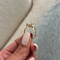 Bague de fiançailles solitaire en diamant de laboratoire de 3 carats, taille ronde, sertie de griffes, en or massif 10K/14K/18K, certifiée IGI, CVD/HPHT, personnalisable