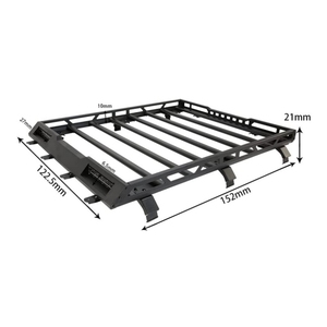 Porte-panier en aluminium 4x4 avec barre lumineuse Porte-bagages <span class=keywords><strong>de</strong></span> <span class=keywords><strong>toit</strong></span> <span class=keywords><strong>de</strong></span> voiture Accessoire pour Suzuki Jimny Sierra JB74 JB74W JB64 JB64W - Product Image 4
