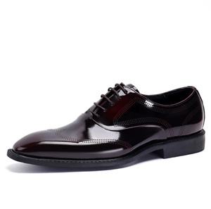 Chaussures Oxford de luxe pour hommes en cuir véritable à lacets, bout carré, pour le bureau, les occasions formelles, les mariages et les activités de plein air printemps/été - Product Image 5