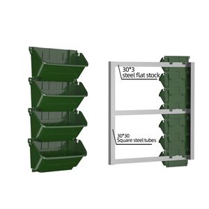 Jardinière murale verticale auto-arrosante Plantes de jardin d'extérieur vertes <span class=keywords><strong>pour</strong></span> balcon Bureau Option de montage en plastique durable <span class=keywords><strong>pour</strong></span> un usage domestique - Product Image 1