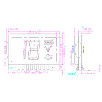 Pantallas y Señalización Digital, Pantalla LCD Monocromática de 7 Pines, Módulo LCD Reflectante de 7 Segmentos, Pantalla Serial de 7 Segmentos