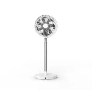 Control remoto inteligente 3D para la circulación de aire, iones negativos, oscilante, 35W, 4 modos de viento, temporizador de 1 a 12 horas, ventilador de pie de encendido y apagado