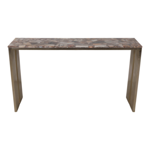 Tavolo Console in Legno Pietrificato, Tavolino d'Appoggio Contemporaneo per Ingresso, Soggiorno e Corridoio - Product Image 4