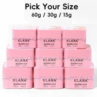 KLANA Gel Constructeur UV 12 Couleurs pour Extension d'Ongles Rose Pot de 30g Sculpture et Renforcement des Ongles Sans Chaleur pour Salon et DIY