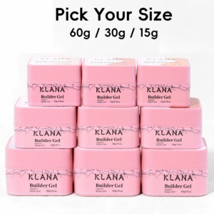KLANA Gel Constructeur UV 12 Couleurs pour Extension d'Ongles Rose Pot de 30g Sculpture et Renforcement des Ongles Sans Chaleur pour Salon et DIY - Product Image 6