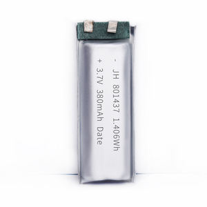 תעודת kc נטענת 3.7v 801437 l-ion gps גפ אוזניות <span class=keywords><strong>370mah</strong></span> ליתיום פולימר חבילה 500 מחזורים 1 שנה - Product Image 1