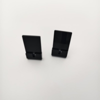 Support de téléphone portable en acrylique noir en forme de taille, support de smartphone de bureau pour comptoir de vente au détail, bureau et maison