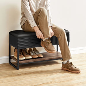<span class=keywords><strong>VASAGLE</strong></span>-Organisateur de chaussures en bois à 2 niveaux pour le salon et la maison avec coussin - Product Image 5