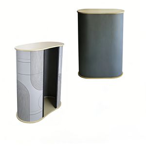 Support d'affichage personnalisable à panneaux creux de 90 cm de haut pour comptoir de salon professionnel et présentoir de produits - Product Image 1