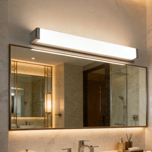 Applique murale LED étanche IP44 pour salle de bain, luminaire moderne argenté à fixer au-dessus du miroir pour éclairage de maquillage à domicile - Product Image 3