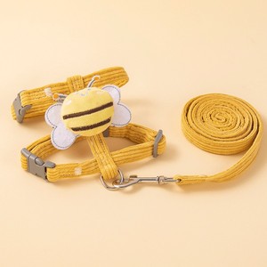 Arnés y Correa Personalizados de Nailon Ajustables Anti-Escape para Perros y Gatos con Diseño de Abeja - Product Image 5