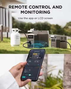 Pour <span class=keywords><strong>EcoFlow</strong></span> haute capacité 220V double carburant générateur intelligent gaz liquéfié panneau solaire alimentation secours d'urgence avec télécommande - Product Image 4