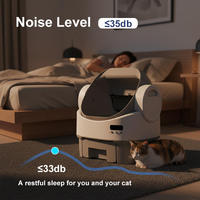 Caja de Arena Autolimpiable con Parte Superior Abierta, Caja de Arena Automática Grande para Múltiples Gatos con Sensores de Seguridad, Control por Aplicación, Inodoro Inteligente