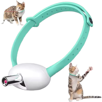 2026 C&Q OEM Luxus Klassisches Wildleder EVA-Schaum Leinen Laser-Halsband LED für Katzentraining Automatische Bewegung Wiederaufladbares Leckerli-Spielzeug