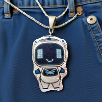 Einzigartiges Steampunk-Accessoire Maßgefertigter Plüsch-Anhänger Roboter-Charakter-Thema Mini-Kissen Personalisiertes Stofftier Weiche Schlüsselanhänger