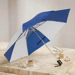 Parapluie pliant en polyester à deux sections, ouverture manuelle en alliage, 8 baleines, compact, protection contre la pluie, idéal pour les voyages - Product Image 1