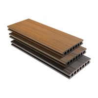 Plancher en bois plastique pour balcon extérieur, patio, ignifuge, WPC, jardin, trous ronds, terrasse creuse