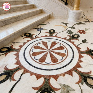 <span class=keywords><strong>Escalier</strong></span> en marbre courbé peint à la main de luxe, <span class=keywords><strong>escalier</strong></span> en pierre naturelle sur mesure avec incrustation florale, <span class=keywords><strong>escalier</strong></span> en pierre naturelle artisanal - Product Image 2