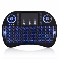Usine i8 Mini 2.4G clavier sans fil pavé tactile couleur rétroéclairé souris Air rétroéclairé télécommande pour Android TV Box Smart TV PC