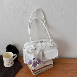 Sac à main haut de gamme pour femme style coréen 2026, décontracté et polyvalent, avec fermeture éclair, double poignée et doublure en polyester - Product Image 2