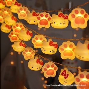<span class=keywords><strong>Hello</strong></span> <span class=keywords><strong>Kitty</strong></span> LED Chuỗi Đèn PVC Phim Hoạt Hình Mèo Con Trang Trí Phòng Cho Trẻ Em Của Sinh Nhật Bên Vườn Bố Trí Ins Phong Cách - Product Image 1