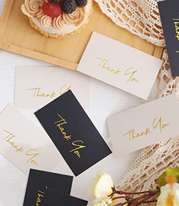 Tarjeta de Agradecimiento Personalizada Hecha a Mano de Lujo para Pequeñas Empresas, Bodas y Camisetas, Impresa en Papel y Cartulina de Calidad - Product Image 5