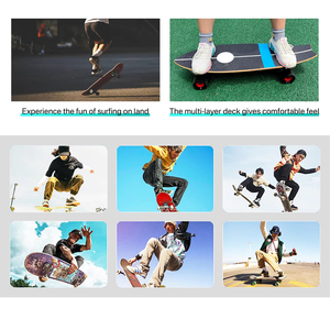 <span class=keywords><strong>Surfskate</strong></span> 4 roues PU Flash 31 pouces à motifs colorés pour jeunes, en bois d'érable 7 couches, double kick, roulements ABEC-7 - Product Image 3