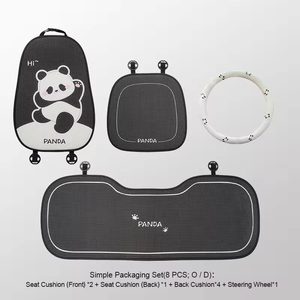 Coprisedili <span class=keywords><strong>per</strong></span> Auto con Simpatico Disegno di <span class=keywords><strong>Panda</strong></span>, Set Completo in Poliestere Ecologico e Lino <span class=keywords><strong>per</strong></span> Tutte le Stagioni - Product Image 4