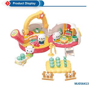 Nouvel arrivage de jouets de simulation de rôle de maison de poupée pour enfants, mini ensemble de maquillage de coiffure avec poupées de bébé et accessoires - Product Image 2