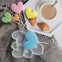 Herzform Lutscher form Silikon Praline Käse form Geburtstags feier Liebe Kuchen Dekorations werkzeuge DIY Epoxidharz form