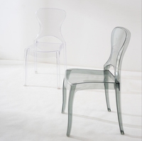 Chaises sans accoudoirs STG modernes européennes et américaines en acrylique transparent pour salle à manger, salon et banquets