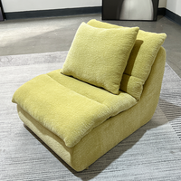 Canapé d'angle moderne modulaire compact en velours capitonné, inclinable, avec rembourrage en mousse haute densité ultra-douce, emballé sous vide