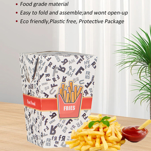 Kotak Kemasan Kertas Makanan Cepat Saji dan Tas Bawa Pulang Cetak Khusus untuk Pizza, <span class=keywords><strong>Burger</strong></span>, Donat, Kotak Ayam Goreng - Product Image 4