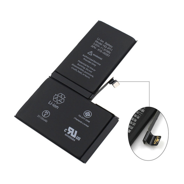 Factory Wholesale Large Capacity New Zero Cycle Lithium Polymer Battery for iPhone 11 Mobile Phone Use in Stock
