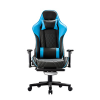 Chaise ergonomique grande de jeu d'inclinaison de pivot de RVB de grande taille noire de Bule pour de grosses personnes