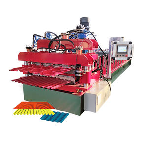 금속 루핑 아연 도금 알루미늄 골판지 강판 만들기 기계 강철 벽 지붕 패널 롤 성형 기계 - Product Image 1