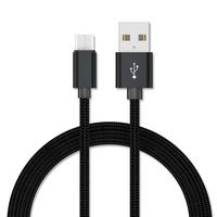 Câble USB vers Micro B tressé en nylon de 1 m (3,3 pi) pour vente en gros, charge rapide avec cuivre de qualité 24 AWG pour téléphones portables Samsung Android