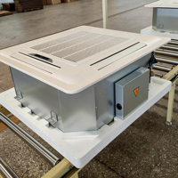 Unité de ventilation à cassette 4 voies personnalisée au prix d'usine, unité de ventilation à cassette AC, capacité de refroidissement de 2,2 kW à 14 kW