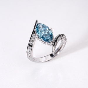 แหวนเพชรทองคำแท้ 14K เพชรเพาะเลี้ยงสำหรับผู้หญิง เครื่องประดับเพชรหรูหราสไตล์คลาสสิกพร้อมเพชรระยิบระยับ - Product Image 5