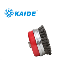 Màu Đỏ Dây Thép Không Gỉ Xoắn Nút Cốc Bàn Chải Với Vít Để Làm Sạch - Product Image 5