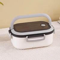 Boîte à bento pour enfants en plastique 1-3L avec poignée de transport, diviseurs et cuillère – Idéale pour l'école, la maternelle, la garderie, la cantine – Fournitures de repas en gros