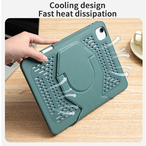 Étui de refroidissement magnétique détachable avec support rotatif, fente pour stylo et couvercle ventilé pour iPad 11e génération - Product Image 5