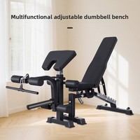 Banco de Pesas Multifuncional de Metal para Ejercicios de Abdominales y Curl, Equipo de Ejercicio para Hombres, Banco Plegable para Press de Banca, Máquina de Fitness para el Hogar