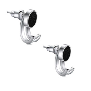 New Design 316 Stainless Steel Hook <b>Stud</b> <b>Earrings</b> | Hypoallergenic Men's Fashion Jewelry - Product Image 2