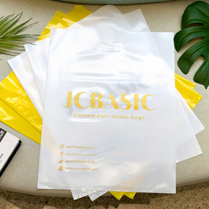 Túi mua sắm bán buôn in logo cá nhân hóa, túi nhựa có quai xách, in ấn tùy chỉnh cho bao bì quần áo - Product Image 3