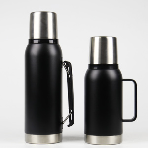 Grande <span class=keywords><strong>thermos</strong></span> à café pour les voyages, en acier inoxydable, bouteille isotherme sous vide avec poignée de tasse, garde les liquides chauds et froids - Product Image 1