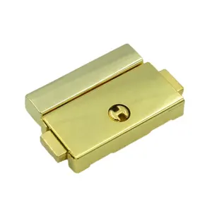 Luxury wooden handbag box metal accessories vintage jewelry small box key lock and key hardware